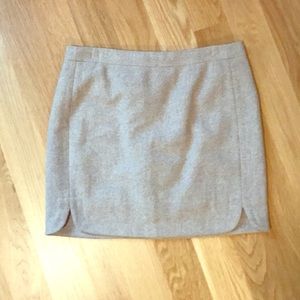J Crew sz 6 beige wool mini skirt